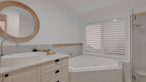 Shower, jetted tub