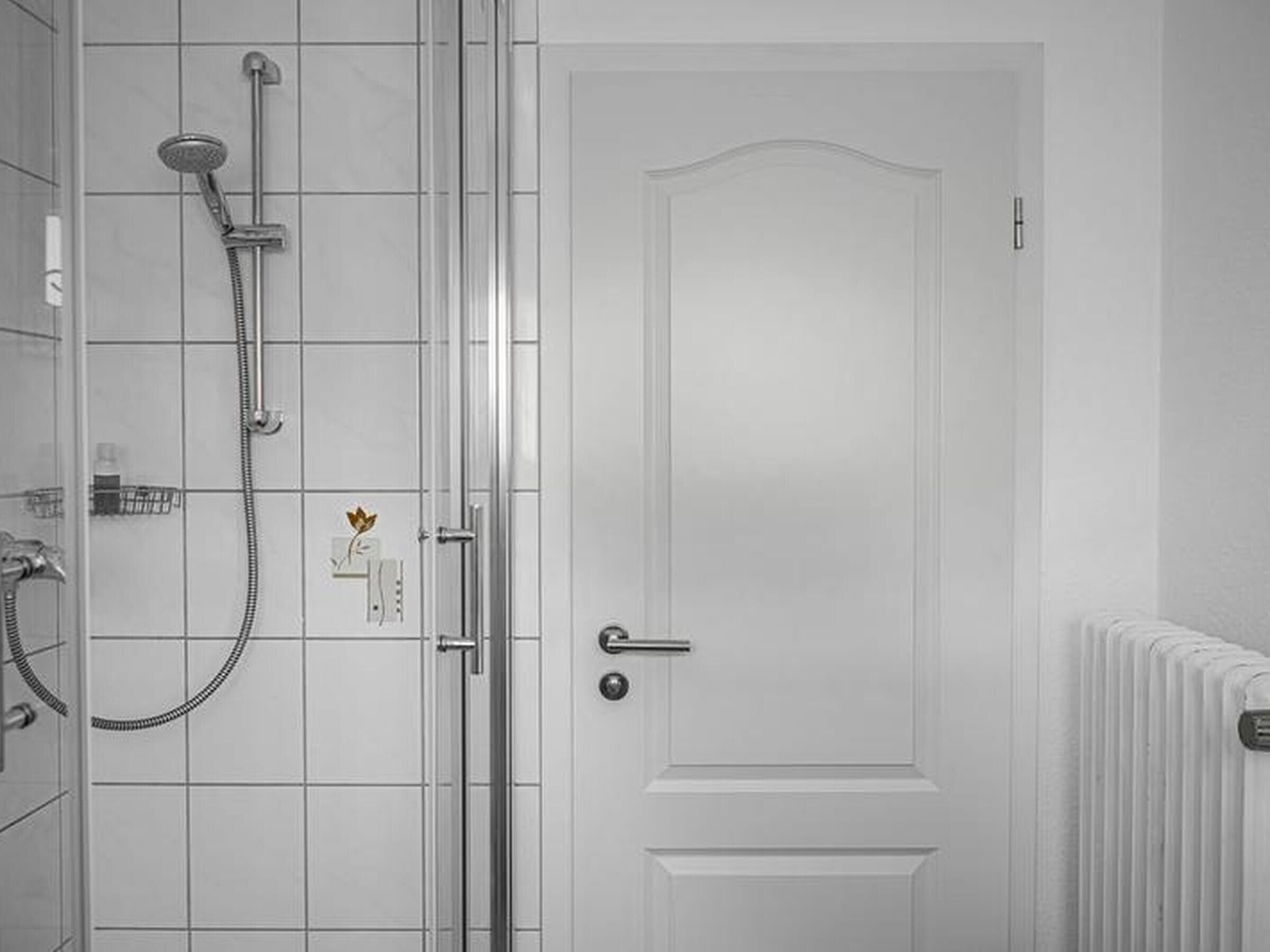 Een douche, een haardroger, handdoeken