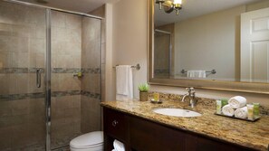 Shower, hair dryer, towels - An Oceanfront Escape in the Heart of Myrtle Beach-Anderson Ocean Club-3 Bd. (Myrtle Beach)