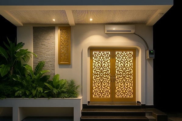 Front of property - evening/night