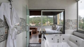 Suite | Bathroom | Separate tub and shower, slippers, towels, soap