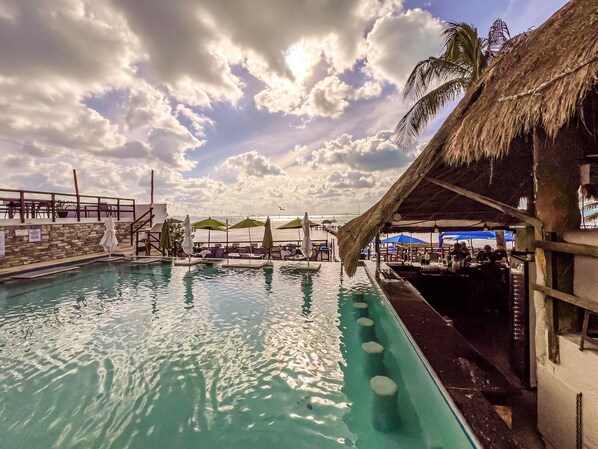 A heated pool