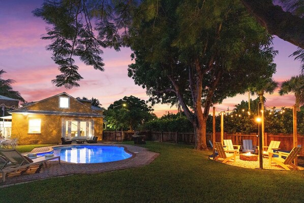 A heated pool