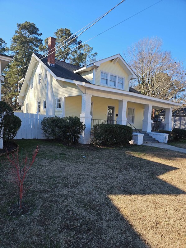 Exterior - Charming 4-Bedroom Historic Home w/ Game Room + Backyard BBQ (Goldsboro)