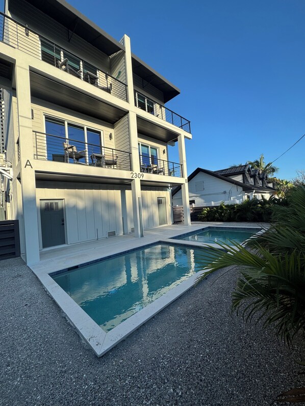 A heated pool