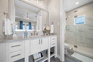 Hair dryer, towels
