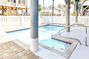 Pool - Oceanview 5 BR Beach House with a Heated Private Pool! Irish Riviera (Surfside Beach)