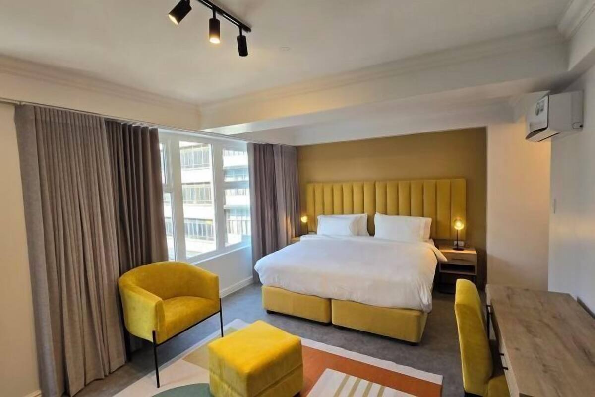 In-room safe, desk, laptop workspace, blackout curtains