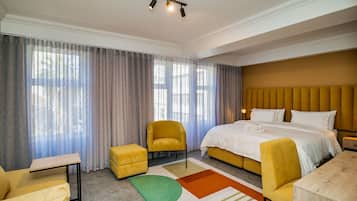 In-room safe, desk, laptop workspace, blackout drapes