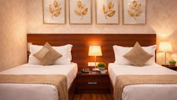 Memory foam beds, minibar, soundproofing, free WiFi