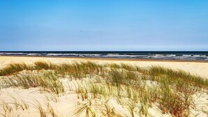 A beach with sand dunes and the ocean in the background. - Parrot House-Ocean Side @ Pointe West-Close to walkover. 5BD/3Ba. Sleeps 15 (Galveston)