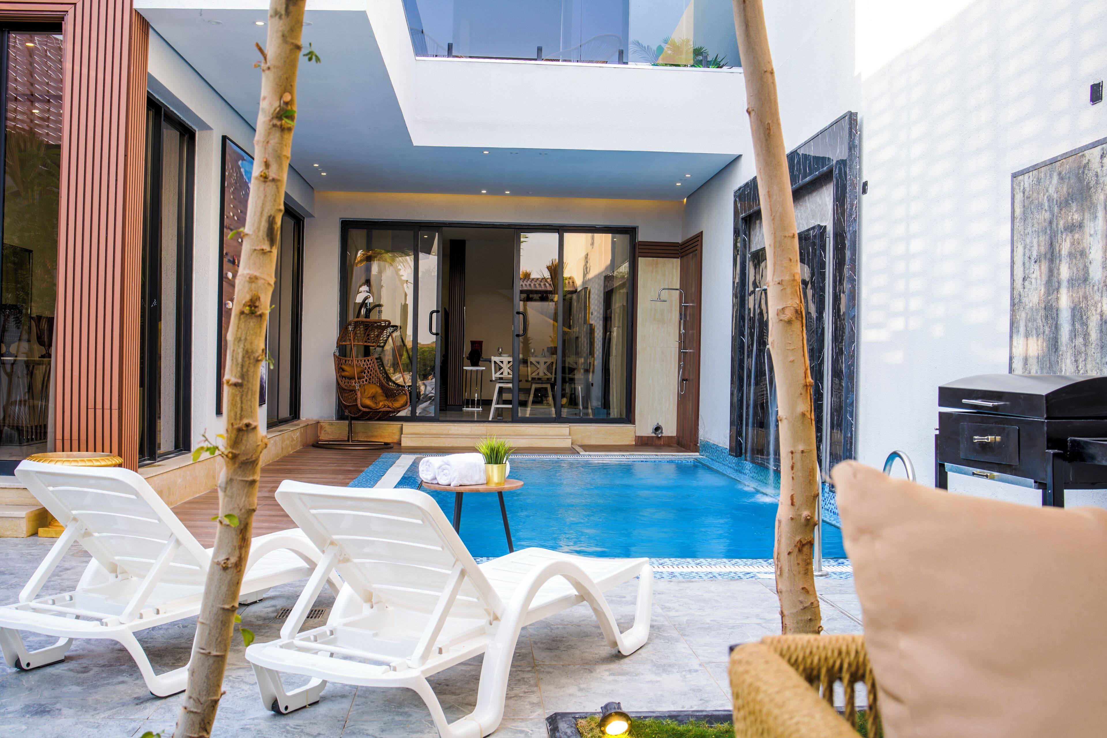 Luxury Villa, 2 Bedrooms, Pool View | Terrace/patio