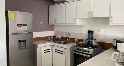 2-bedroom apartment in peaceful Santo Domingo with WiFi, AC