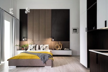 经典开间套房 | 特色装修、熨斗/熨衣板、免费 WiFi、床单