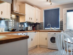 Dishwasher, highchair, cookware/dishes/utensils