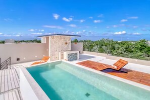 Family Apartment, 2 Bedrooms, Private Pool, Pool View | Terrace/patio - Amena Condo Tulum  (Tulum)