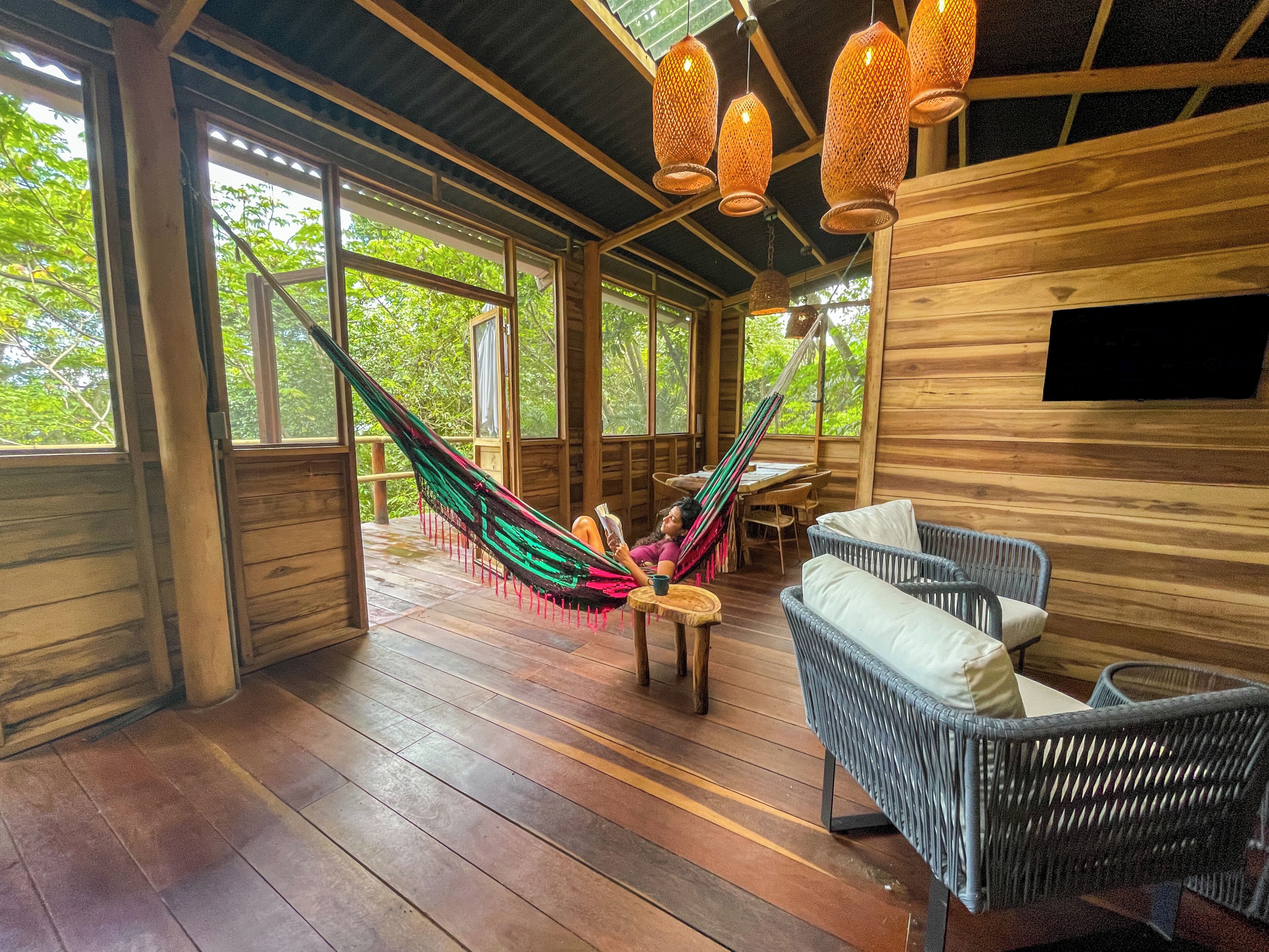 Classic Cabin, Garden View, Mountainside | Living area | Flat-screen TV