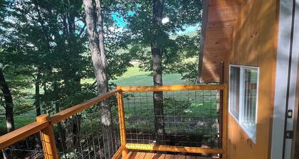 Charming 1-bedroom treehouse with WiFi, AC, Hot Tub in gorgeous Lincoln VT