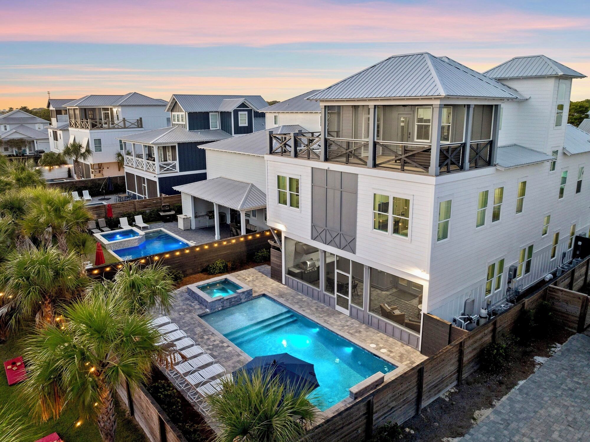 A heated pool