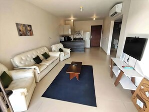 Chalet, 2 habitaciones, con acceso para personas discapacitadas, balcón | Sala de estar