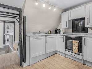 Fridge, microwave, dishwasher, toaster