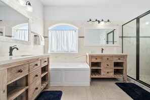 House, Multiple Beds, Balcony (BV 158 Beach View) | Bathroom - Huge Vacation Home! Community Boardwalk to the Beach (Port Aransas)