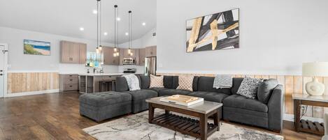 Maison, plusieurs lits, balcon (BV 158 Beach View) | Coin séjour