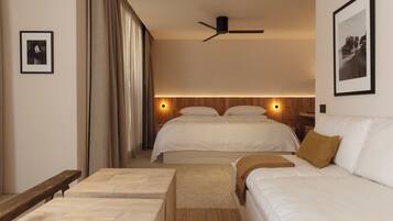 Quarto luxo, 1 cama King | 1 quarto, roupas de cama premium, edredons de pluma