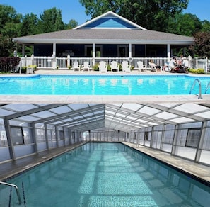 Indoor pool, outdoor pool