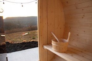 Interior - Secluded Wellness Cabin: Sauna, Hot Tub & Views (Marble Falls)