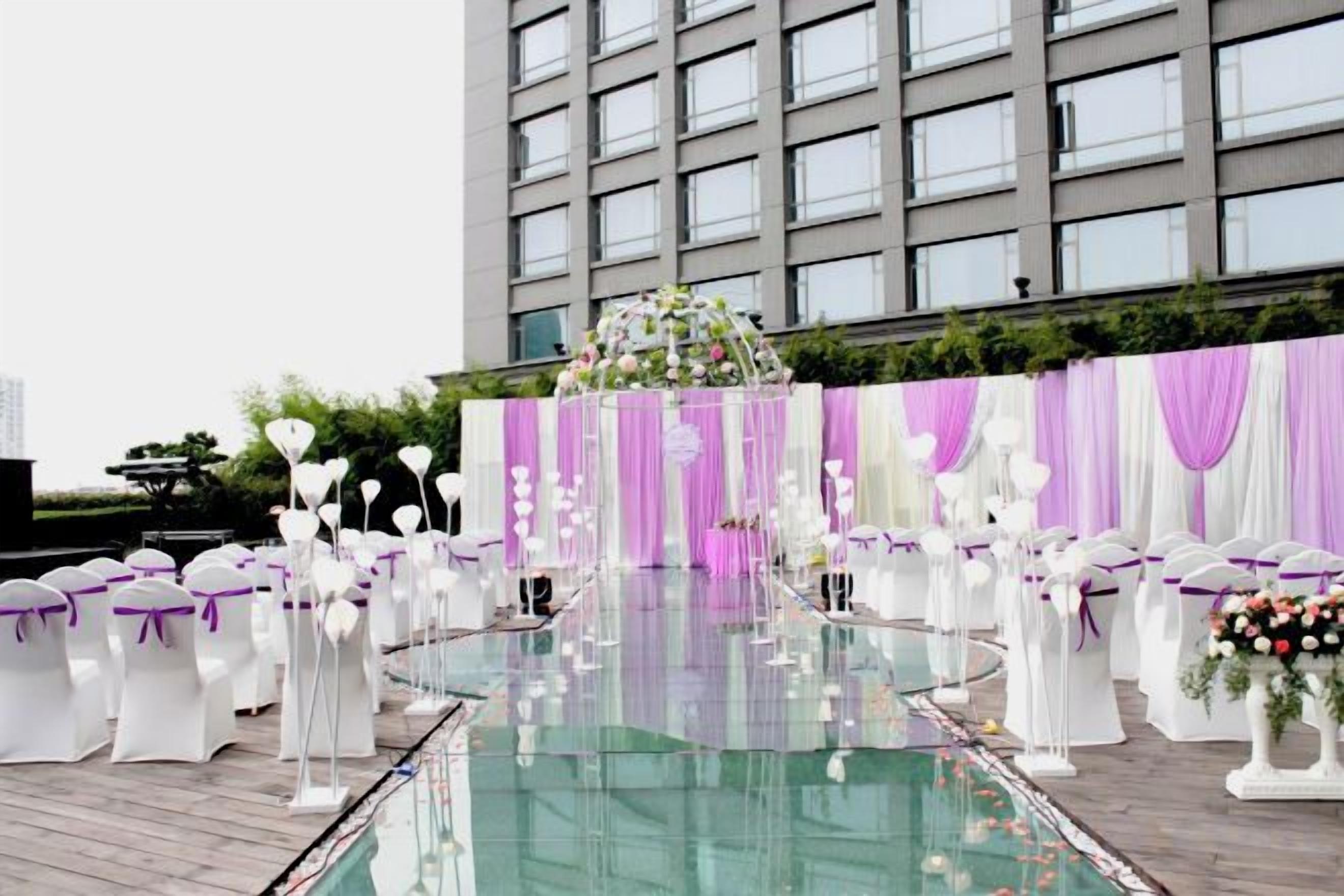 Outdoor banquet area