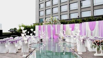 Outdoor banquet area