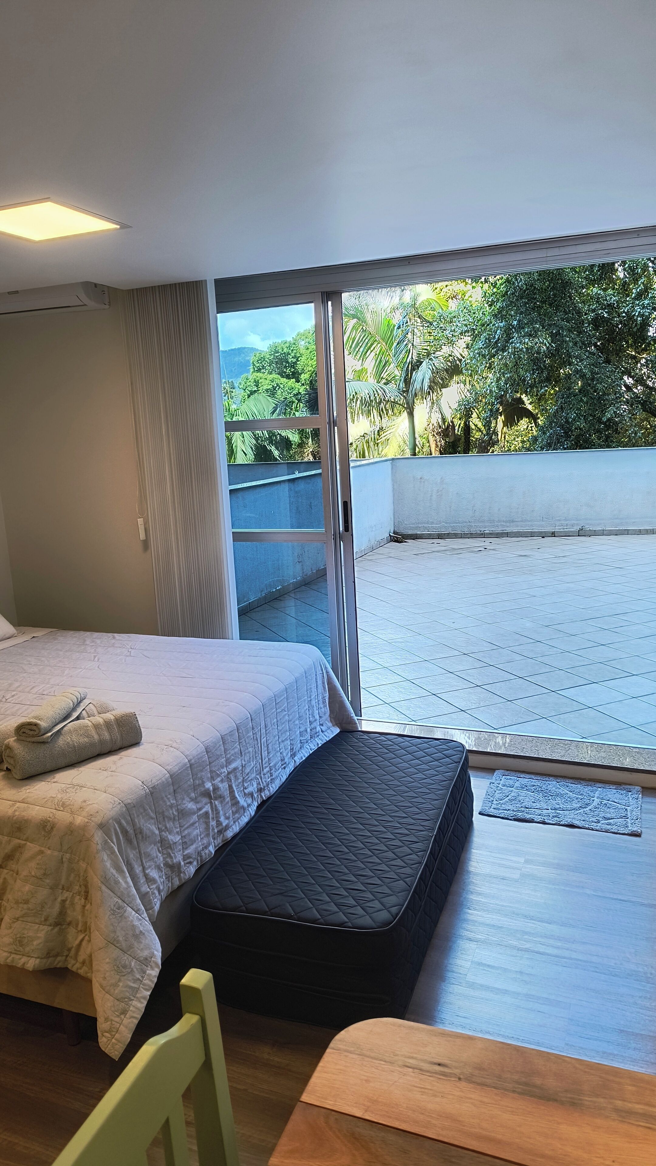 1 bedroom, desk, iron/ironing board, travel crib