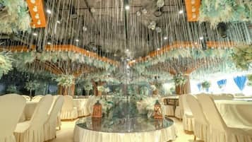 Outdoor banquet area