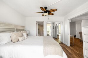 1 bedroom, desk, iron/ironing board, travel crib