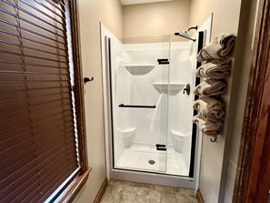 Hair dryer, towels