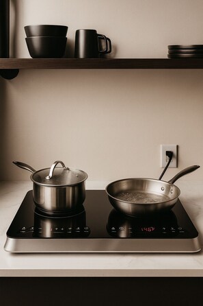 Microwave, stovetop, dishwasher