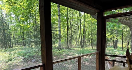 Bear's Den, A cozy 3-bedroom cabin in mature woods on Neebish Island with WiFi