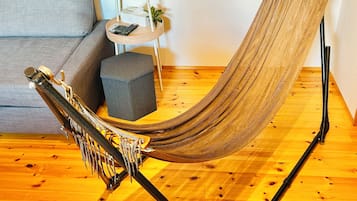 Smart TV, fireplace, video games, books