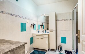 Shower, hair dryer