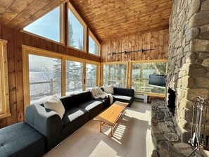 Smart TV, fireplace, foosball, table tennis