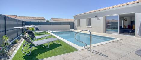 A heated pool