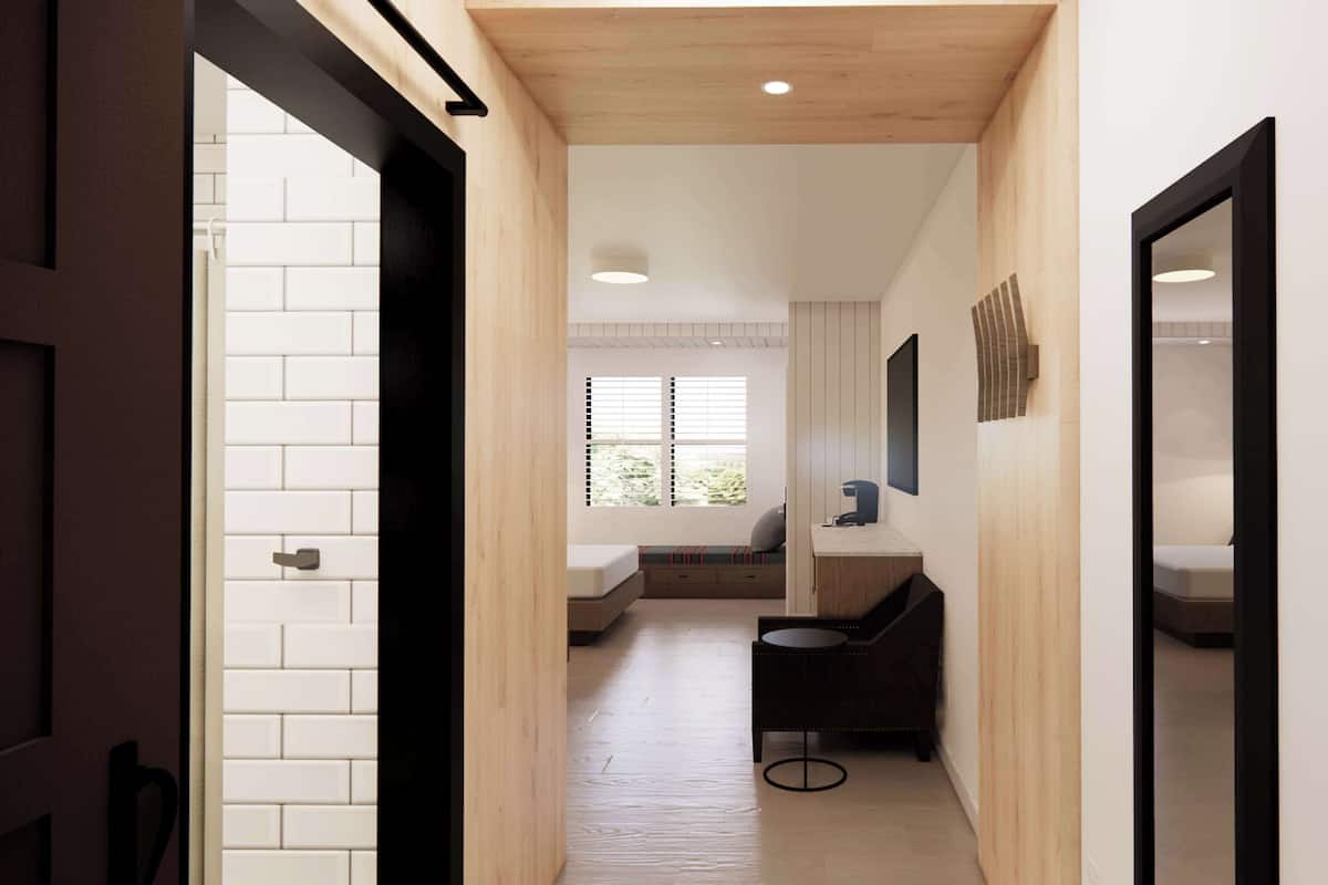 Room, 2 Queen Beds, Accessible (Mobility & Hearing, Roll-in Shower) | Iron/ironing board