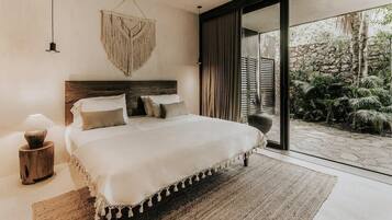 Villa Premium, 1 habitación, alberca privada | Ropa de cama hipoalergénica y tabla de planchar con plancha