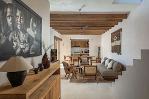 高级别墅, 3 间卧室, 泳池景观 | 起居区