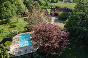 Exterior - Les Granges de la Machardie – Cottage in Dordogne with Pool and Tennis Court (Sainte-Trie)