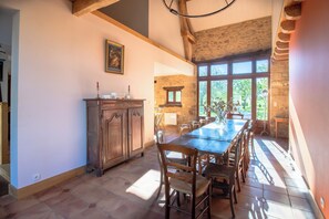 Dining - Les Granges de la Machardie – Cottage in Dordogne with Pool and Tennis Court (Sainte-Trie)