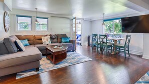 TV, fireplace, table tennis