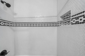 Hair dryer, bidet, towels, soap