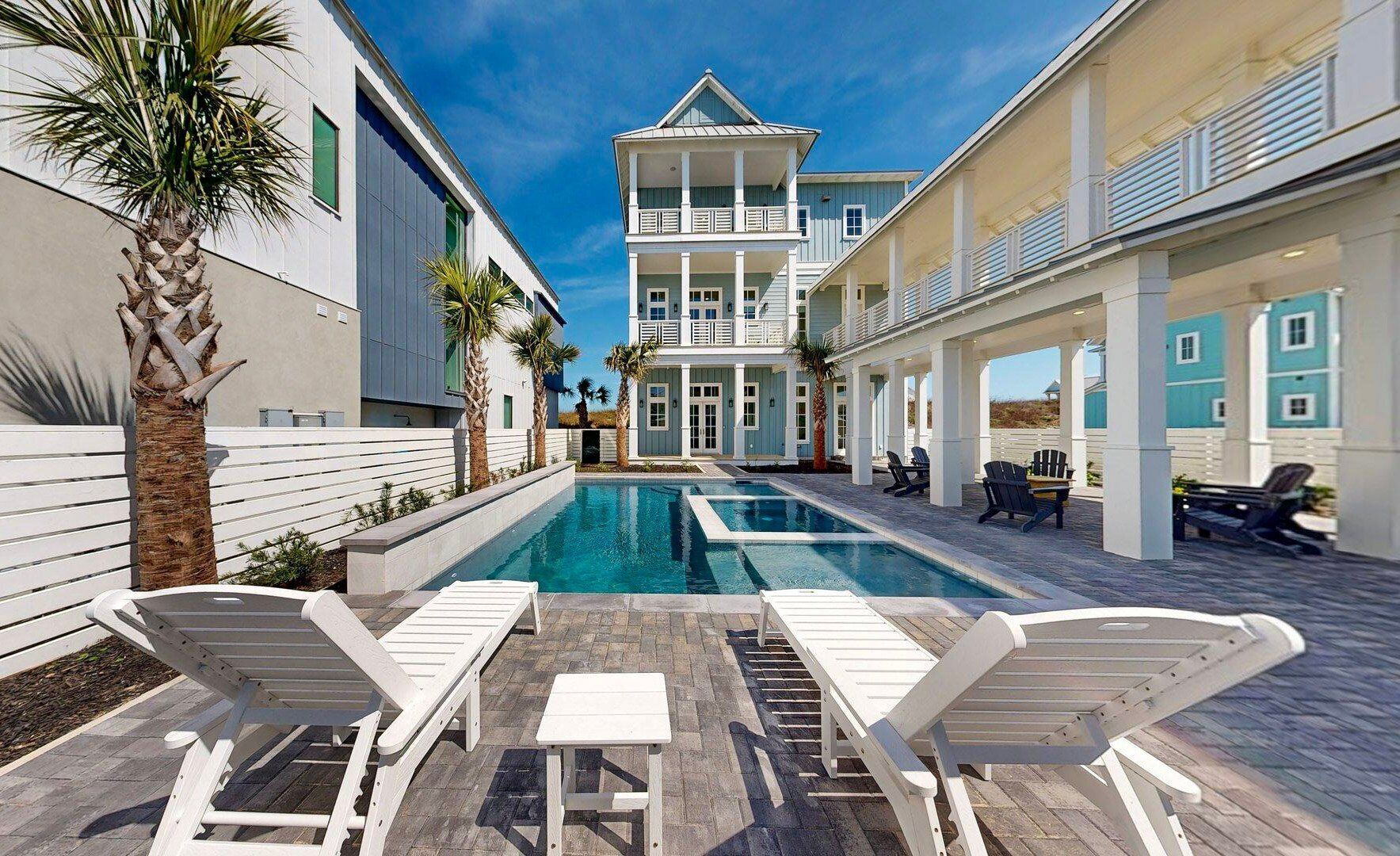 Een verwarmd zwembad